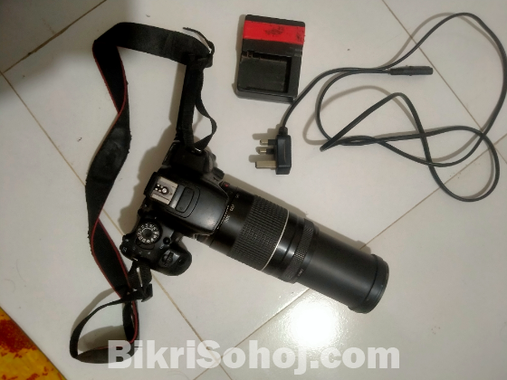 Canon 700d body with 75/300 zoom lens